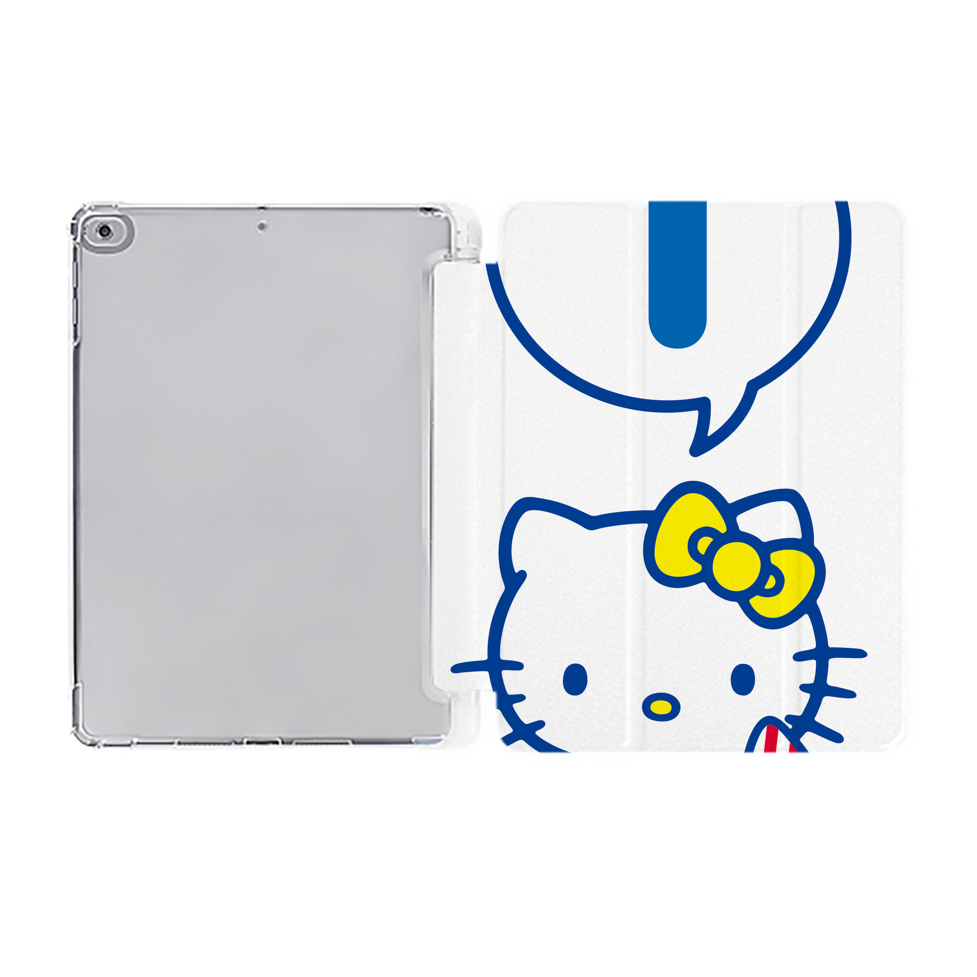 （画像用） Hello Kitty ハローキティ IPad ケース ペン収納付き 三つ折りスタンド PUレザー×シリコン 対応機種9.5/10.5/10.9インチ